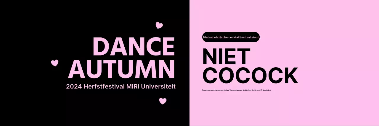 Festival conceptontwerp met zwart en pastelkleur in twee tinten