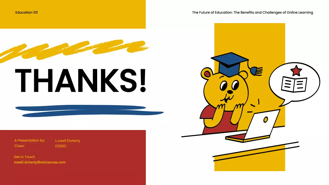 Red Comic Education Presentation