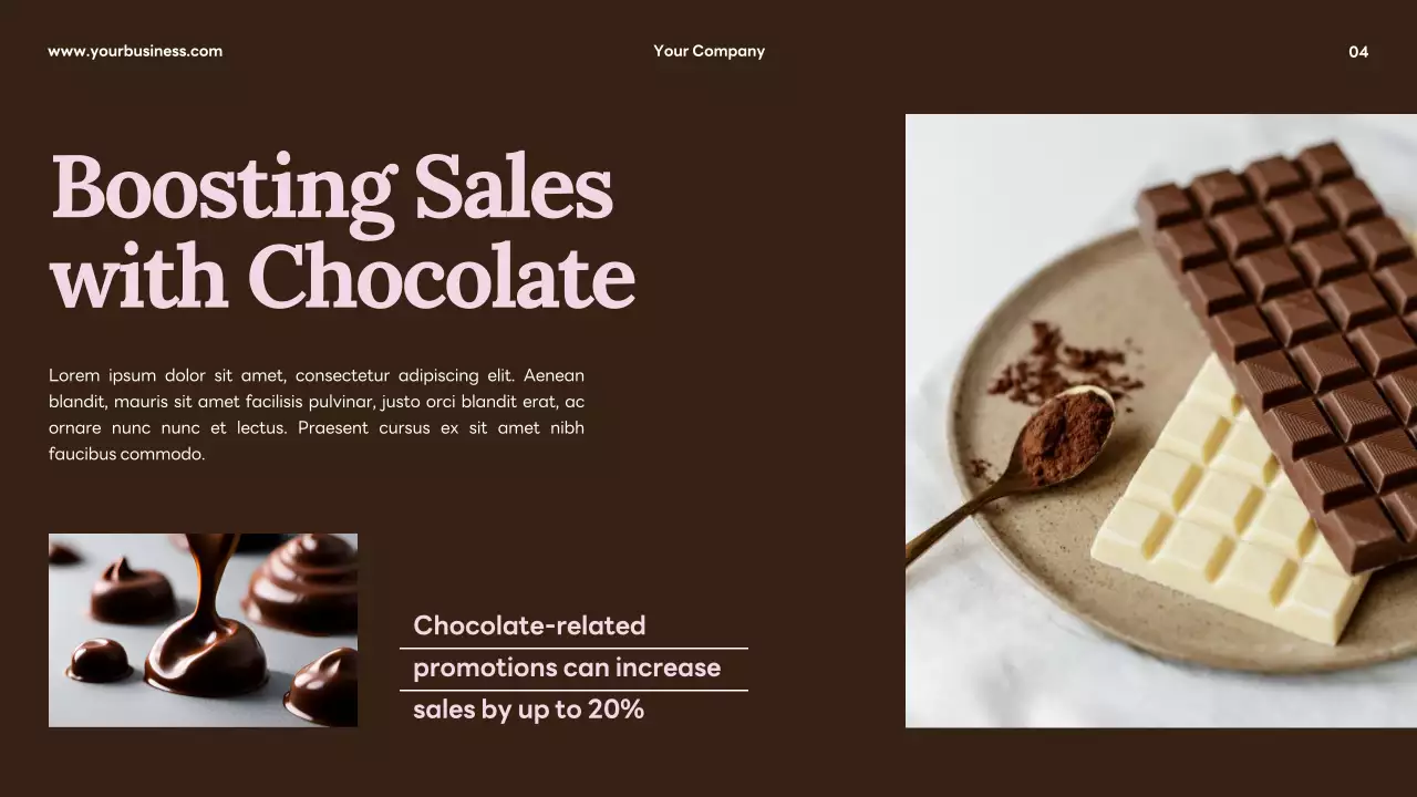 Brown Professional Chocolate Promotion Presentation