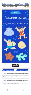 Striscione del campo estivo della scuola di mare