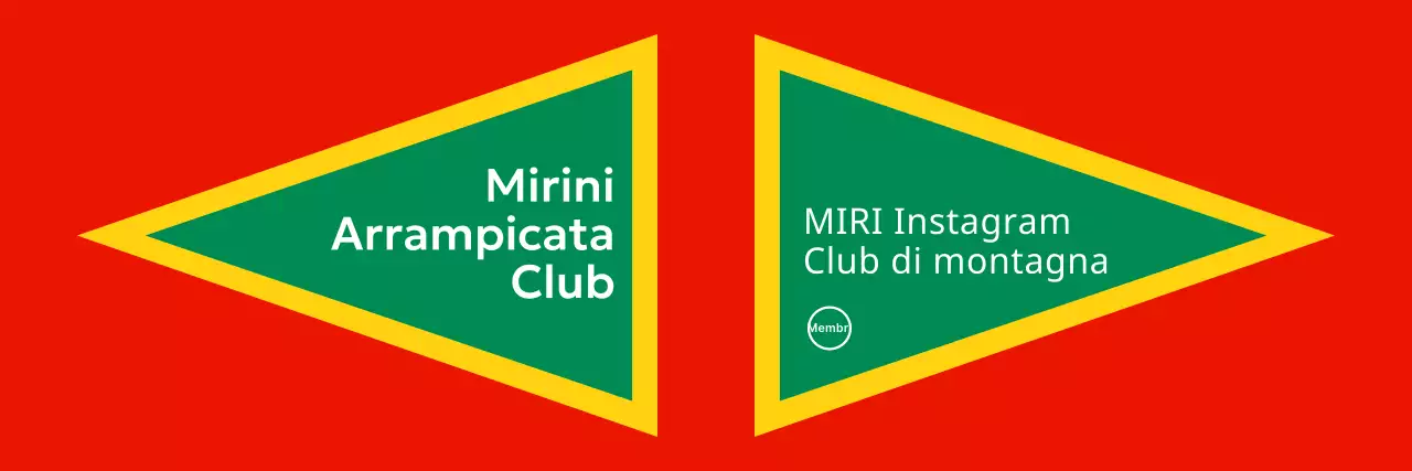 Design concettuale per un club di montagna che utilizza colori vivaci