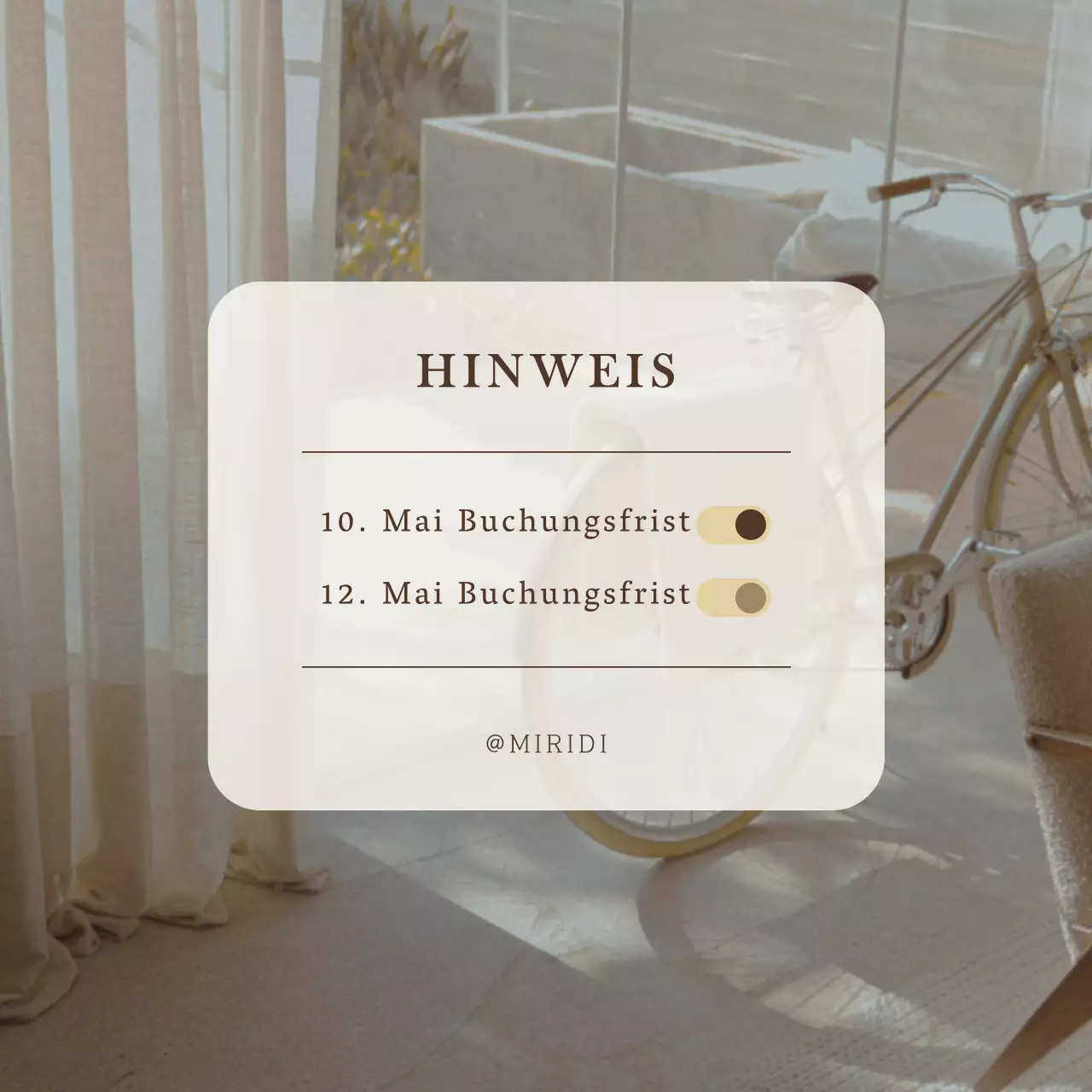 Moderne Buchungsförderung in Braun und Gelb