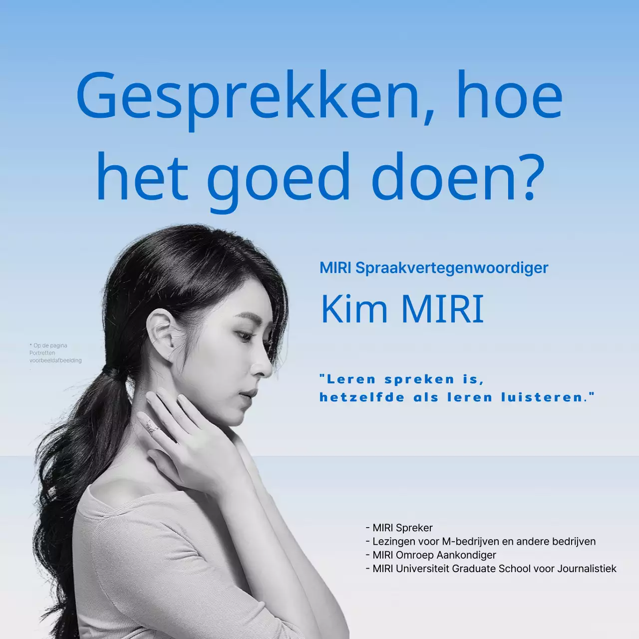 Minimalistische boekpromotie in blauw en lichtblauw