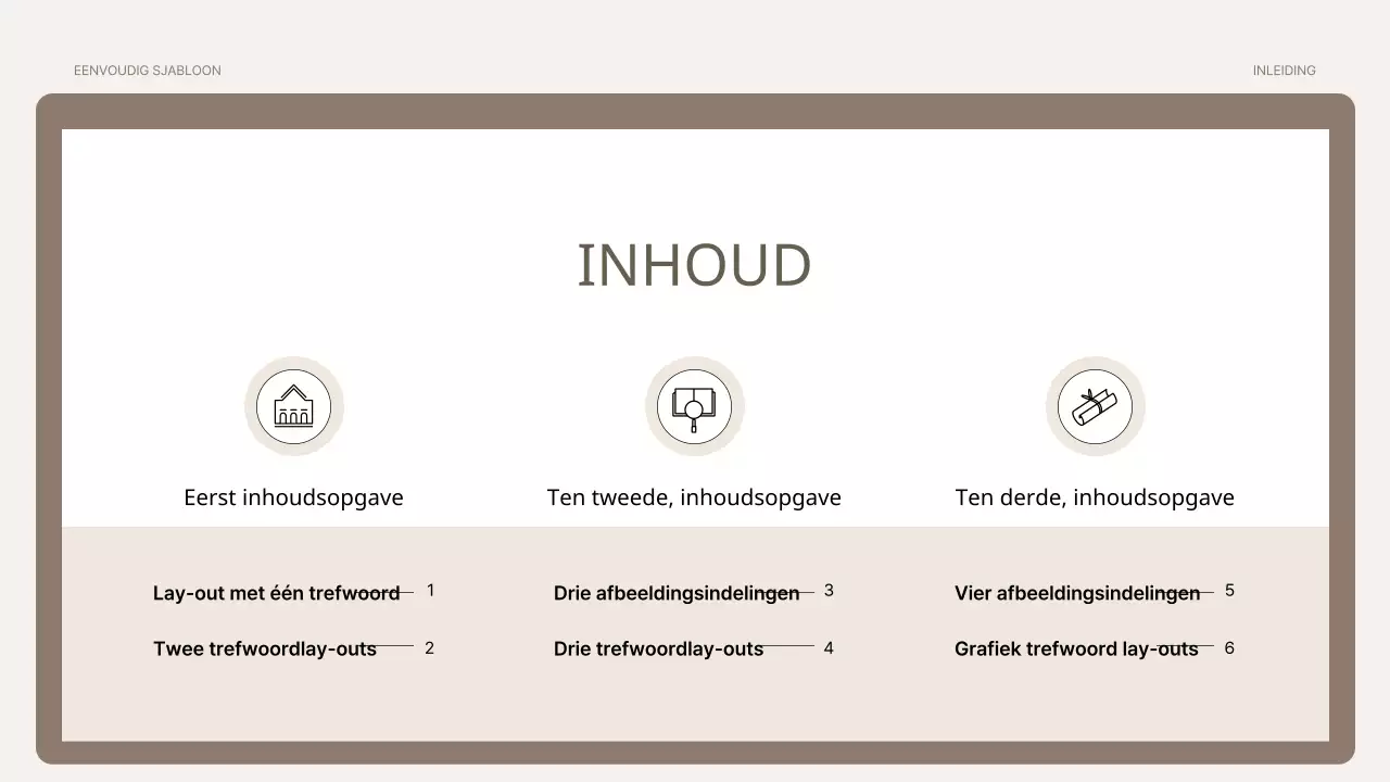 Een eenvoudige trainingsprimer in bruin en beige