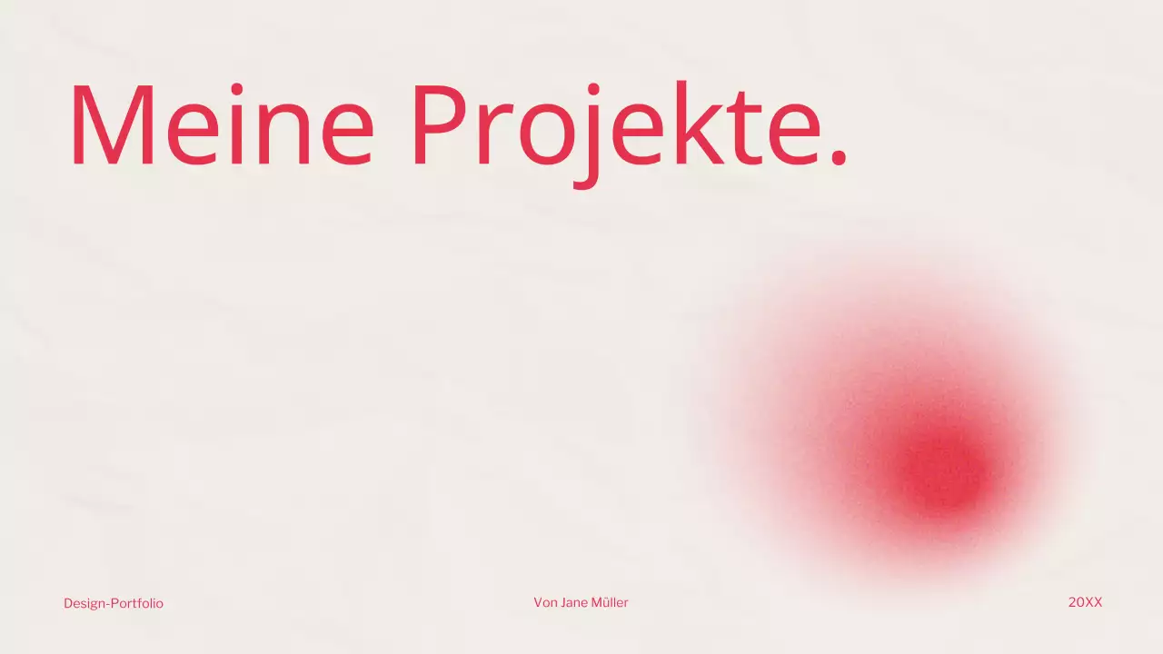 Rotes Trend-Grafikdesigner-Portfolio
