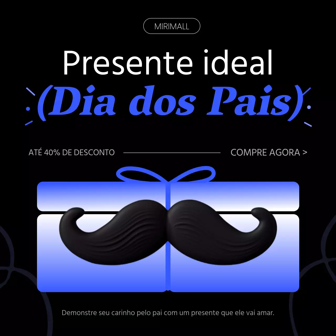 Anúncios de saldos na moda em preto e azul