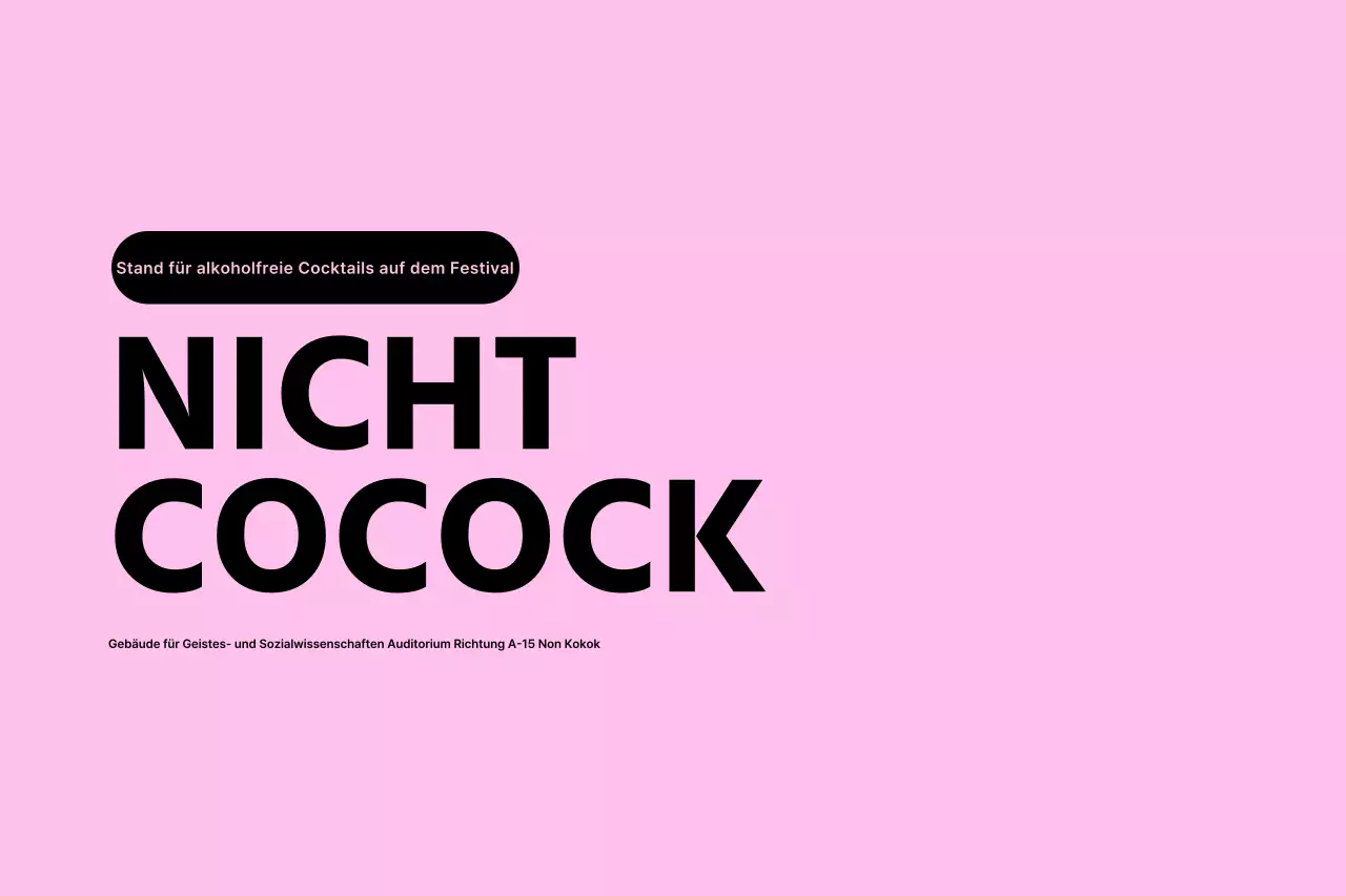 Festival-Konzeptentwurf mit zweifarbigem Schwarz und Pastell