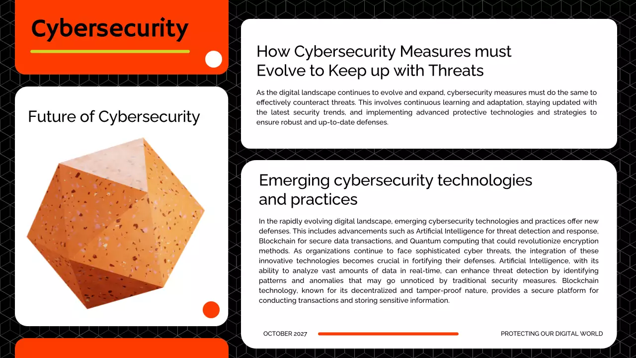 Orange Modern Cybersecurity Presentation