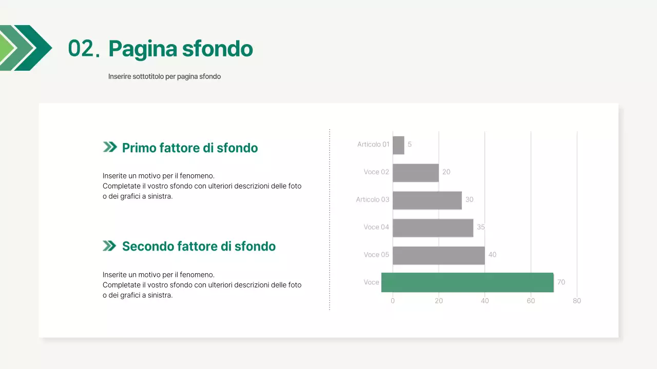 Un semplice rapporto aziendale in verde