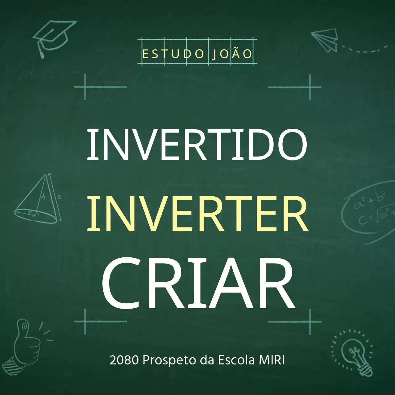 Um simples prospeto escolar verde e branco