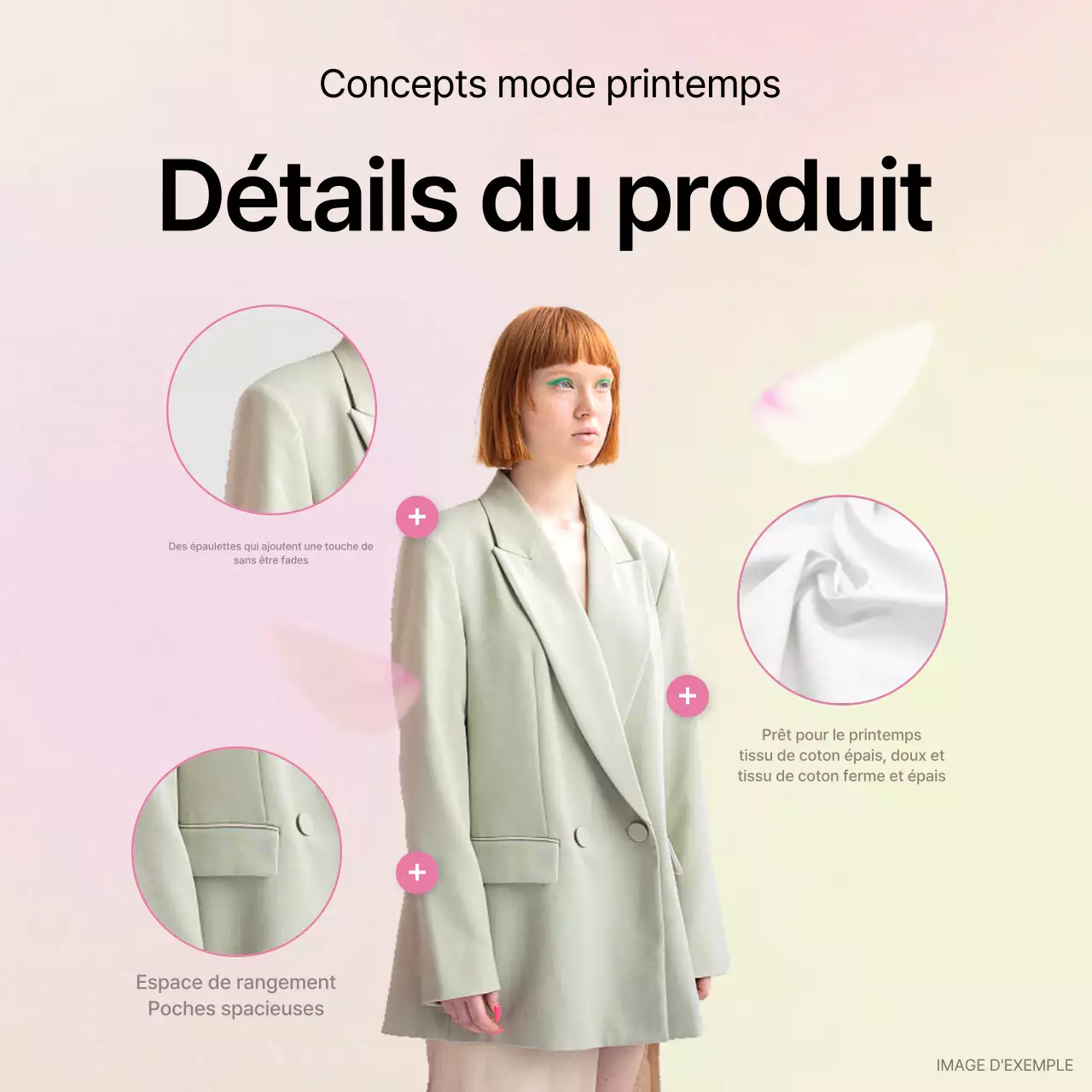 Promouvoir des descriptions de produits de mode kitsch en jaune et rose