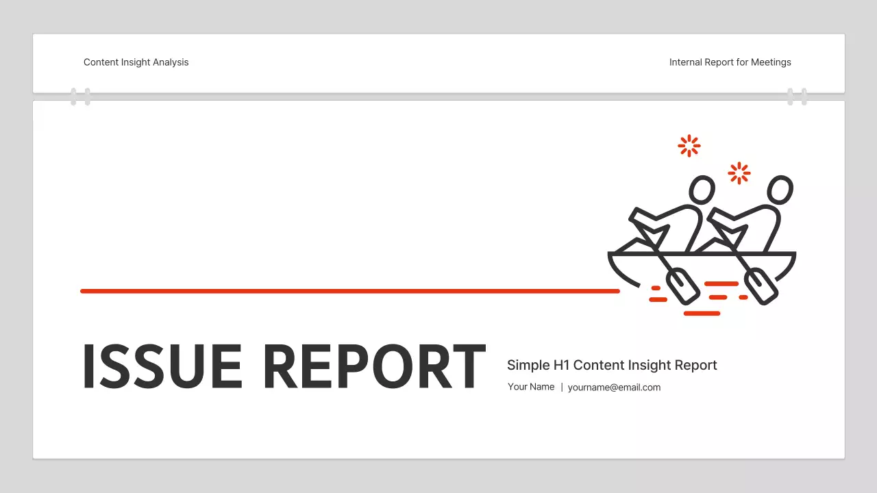 A simple red and white content analysis report
