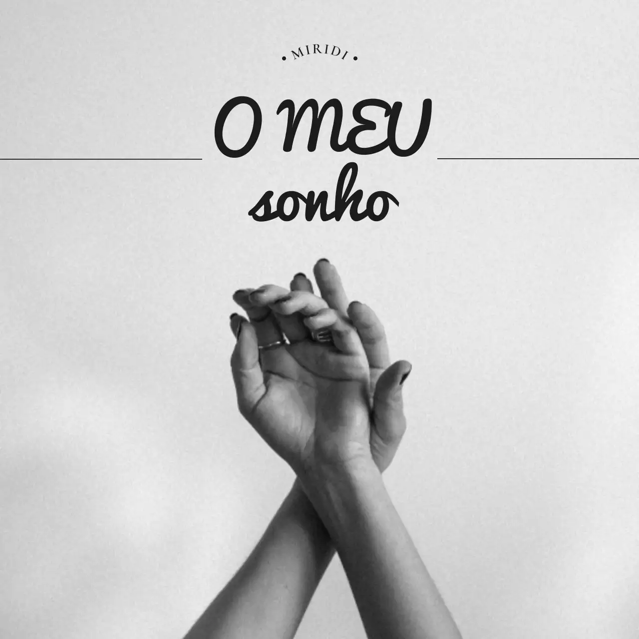Correio simples de sentimentos de esperança a preto e branco e a preto e branco
