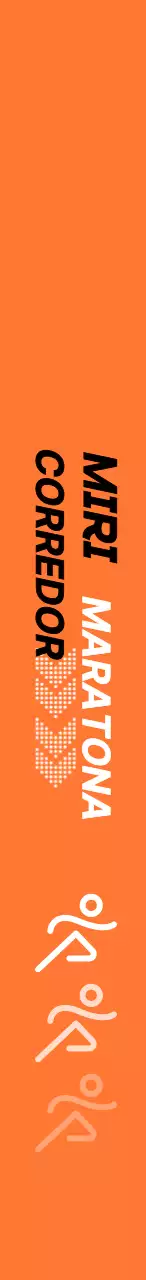Promover a maratona em laranja e preto