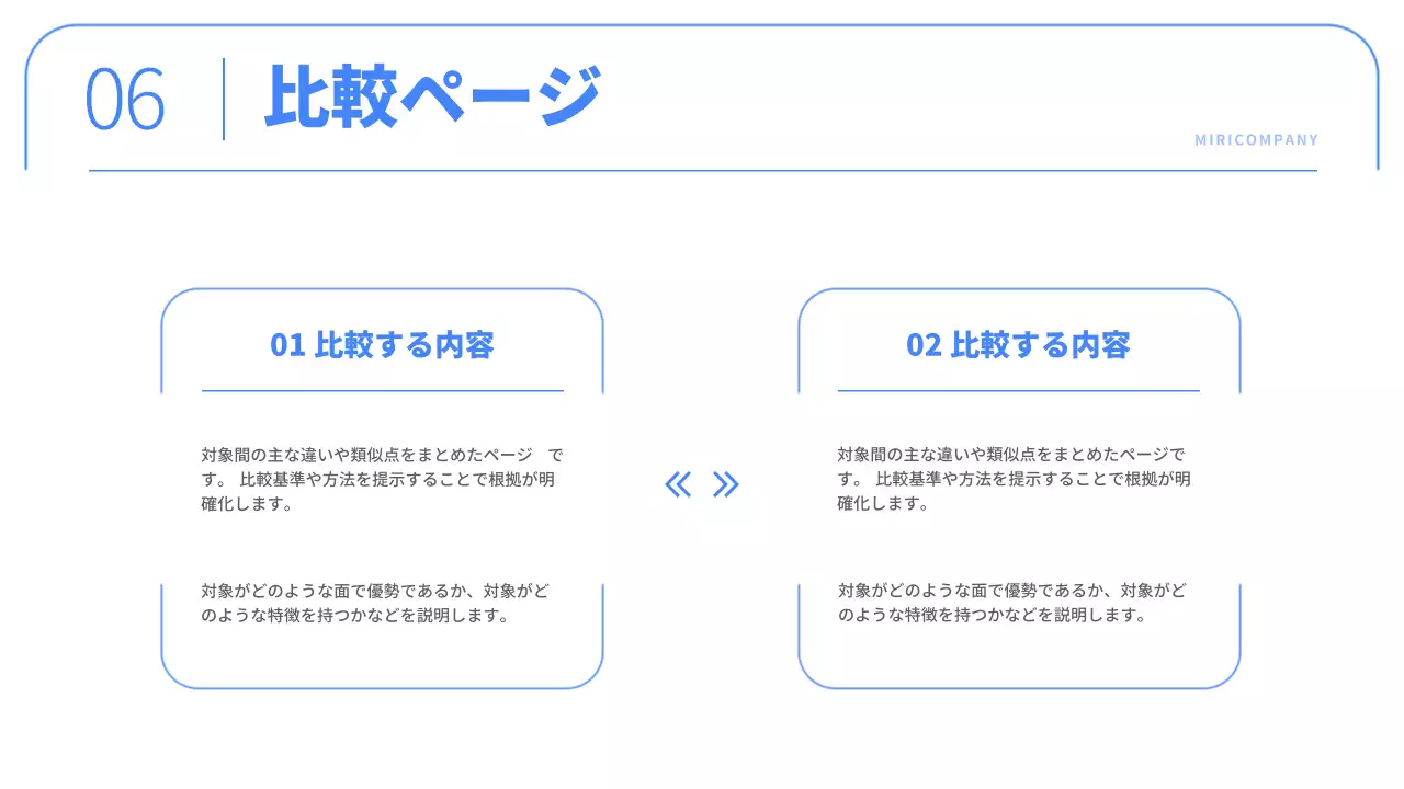 青 シンプル ビジネス 報告書 プレゼンテーション
