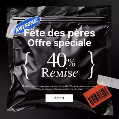 Une publicité tendance en noir et blanc pour la fête des pères