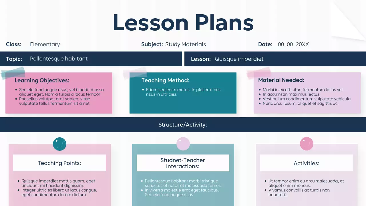 Teal Professional Classroom Guide Presentation