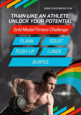 Black and Red Modern Sports workout plan