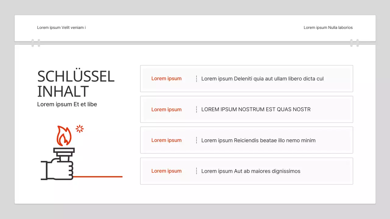Ein einfacher rot-weißer Bericht zur Inhaltsanalyse