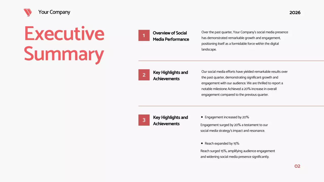 Red Modern Social Media Report Presentation