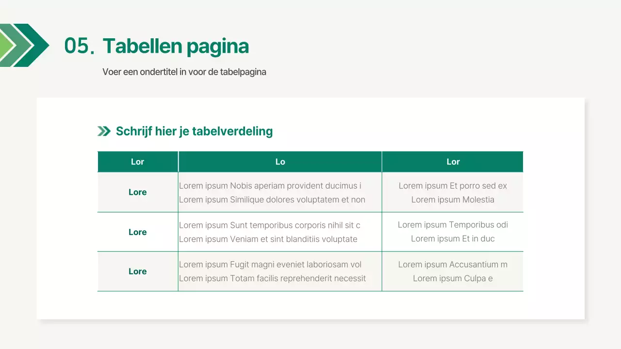 Een eenvoudig bedrijfsrapport in groen