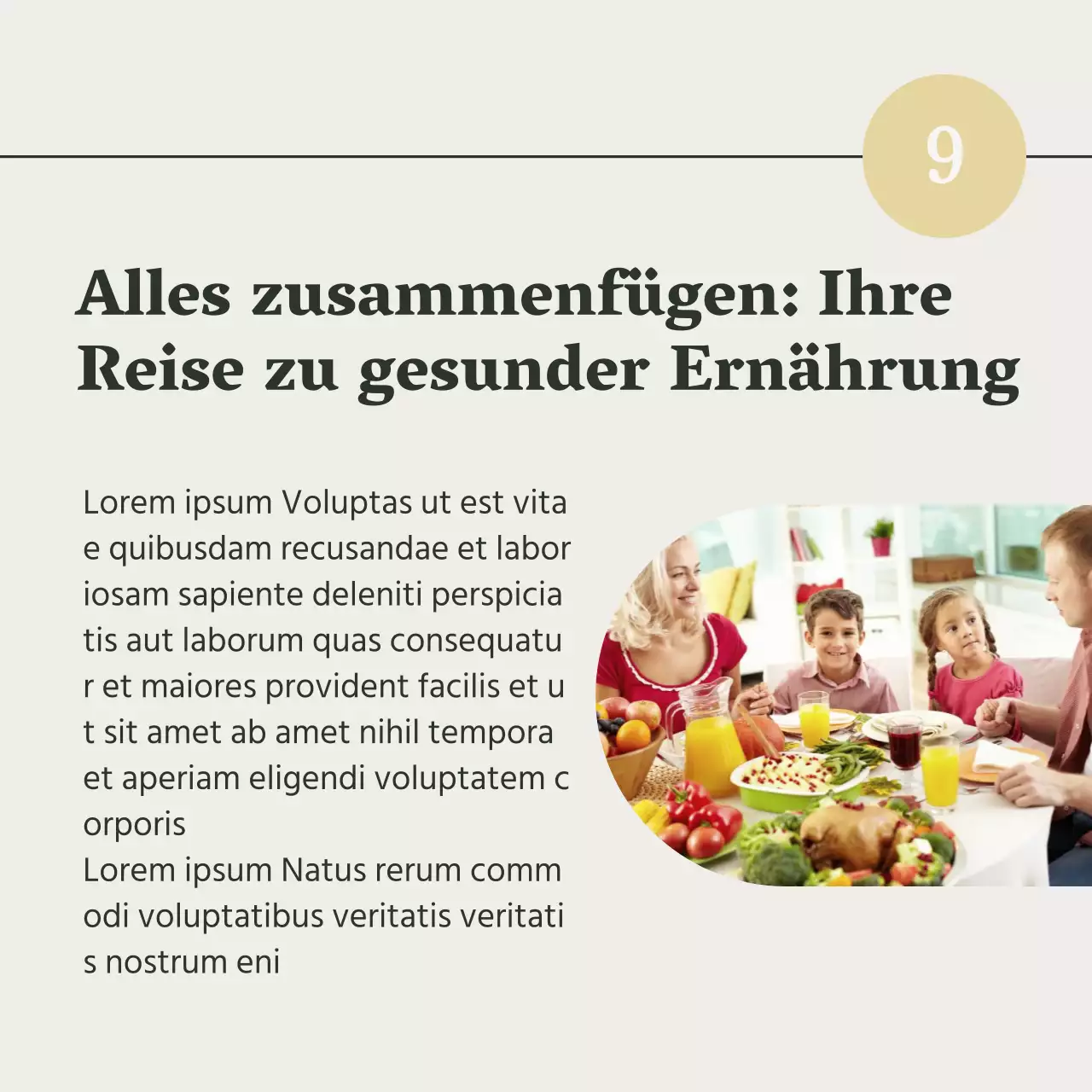 Grey and Green Natural Gesundes Essen und Diätführer