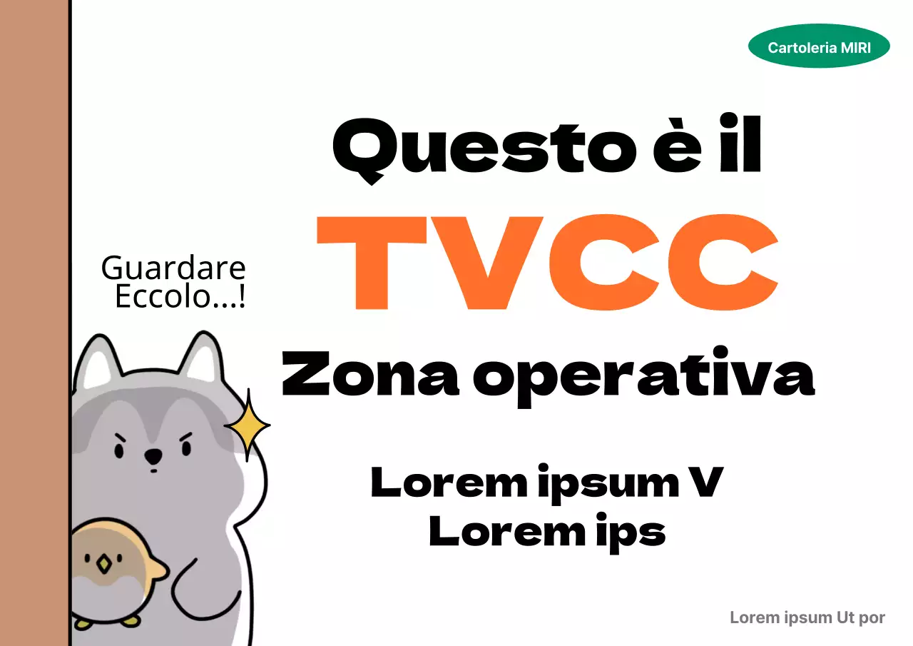 Informazioni sulla TVCC in arancione