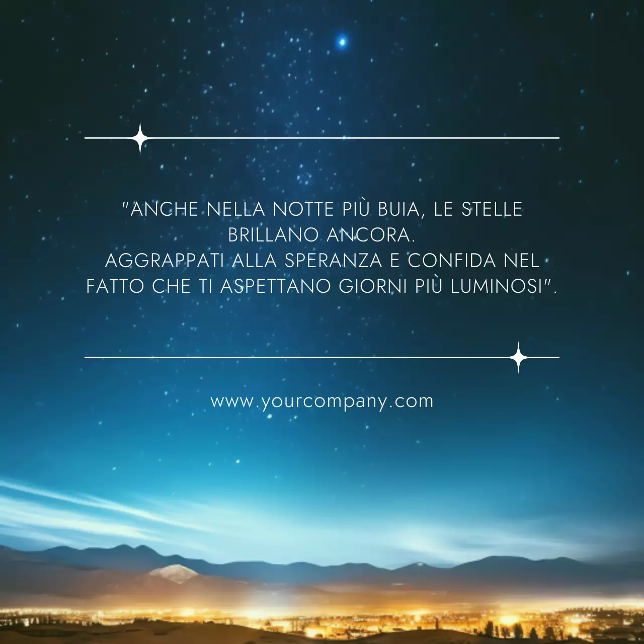 Blu Semplice Parole d'incoraggiamento per sostenere la salute mentale