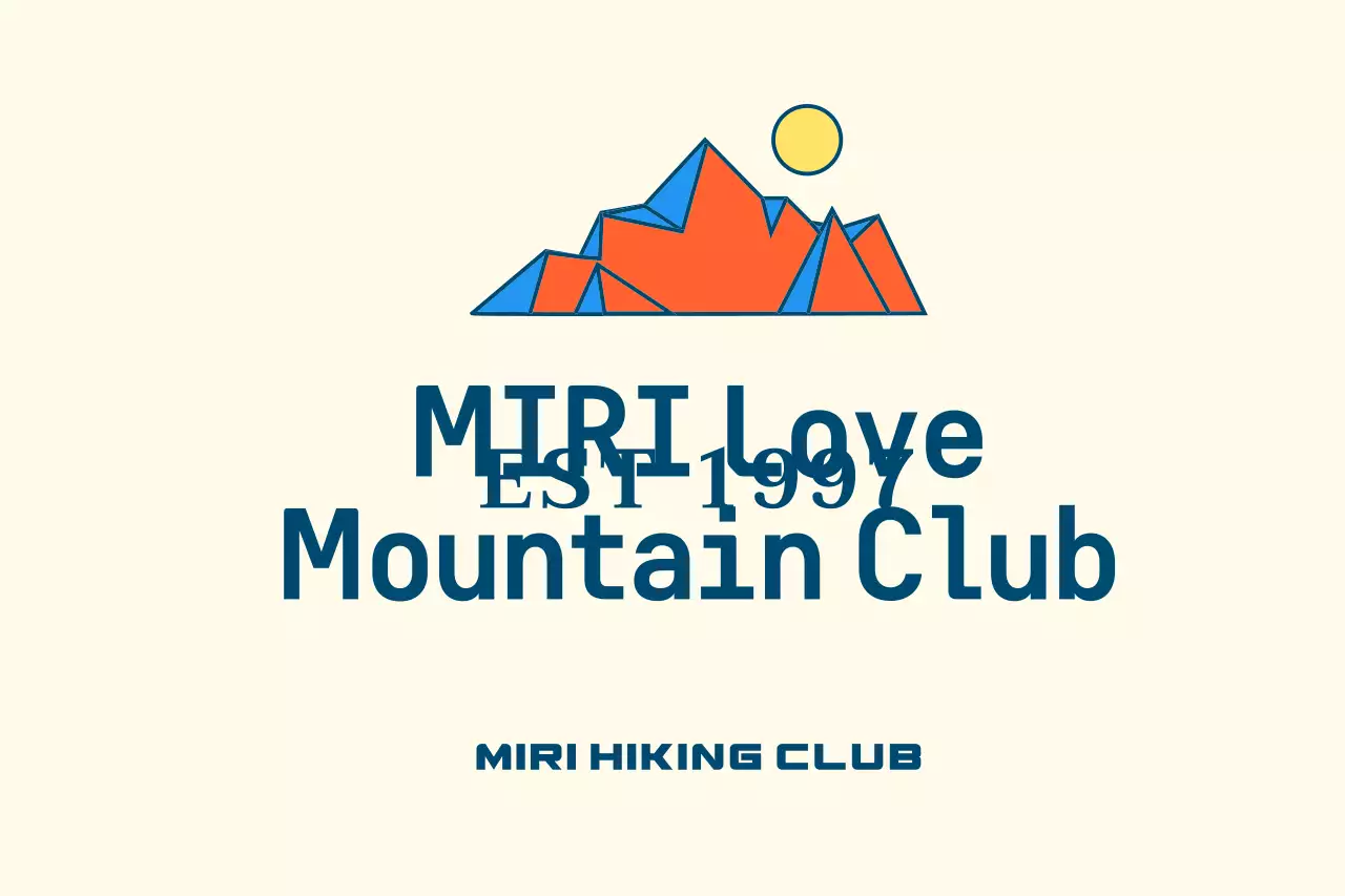 Sports clubs with multi-colored mountain illustrations