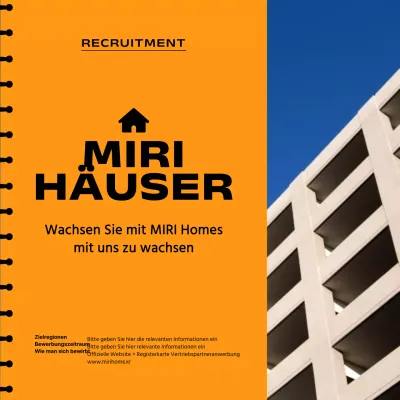 Moderne Agenturwerbung in Orange und Schwarz