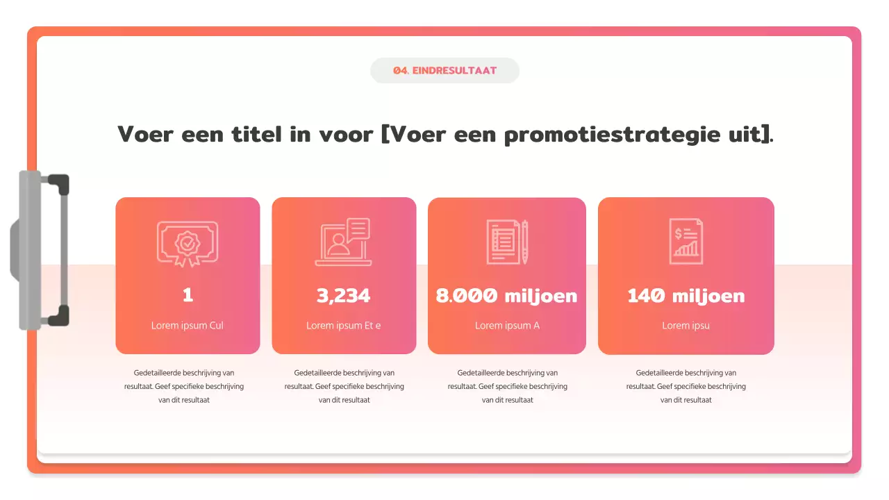 Hoe maak je een eenvoudige roze en oranje merkmarketingcase?