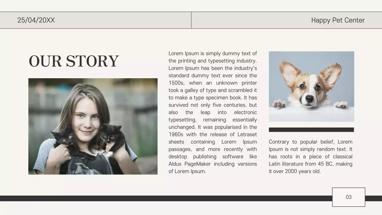 Beige Classic Pet Care Guide Presentation