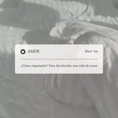 Un sencillo post recordatorio de un sentimiento de amor en gris y negro