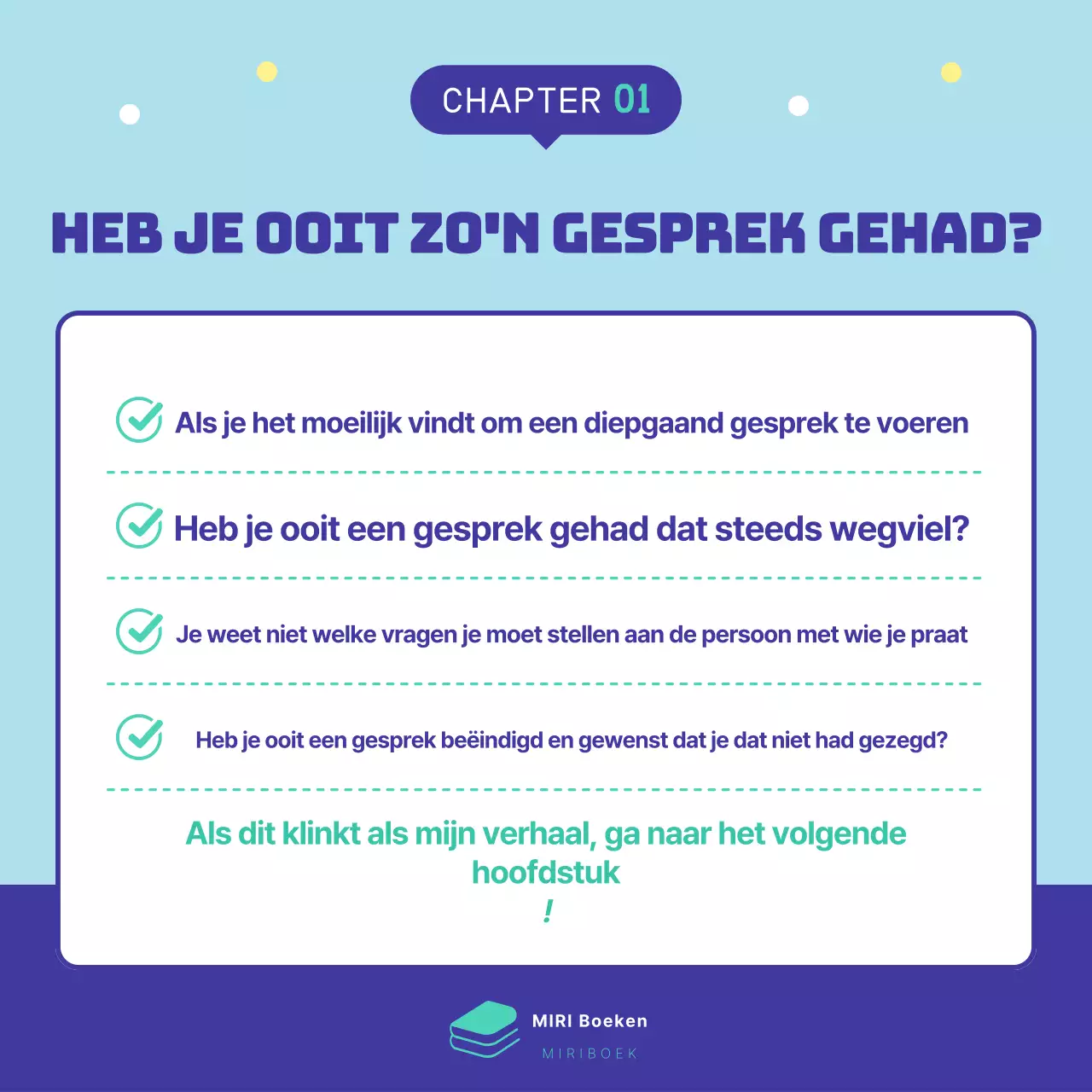 Promoot de lancering van een schattig boek in mint en marineblauw