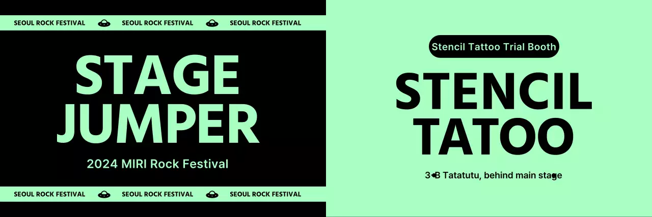 Designing a festival concept using black and pastel two-tone colors