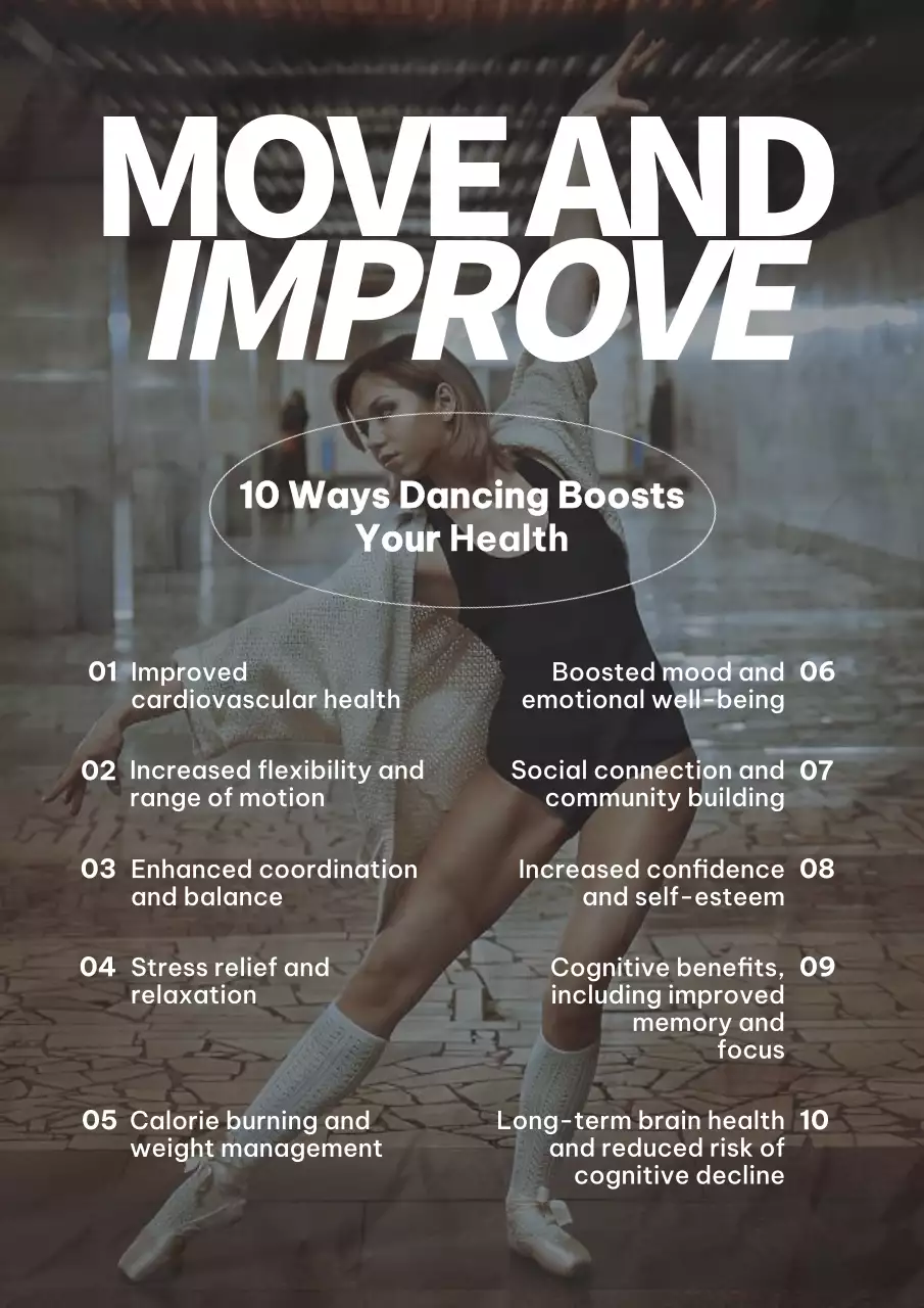 Grey Modern Dance Guide Poster