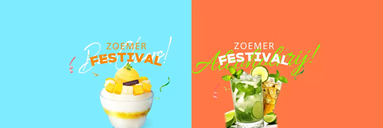 Op zomerfestivals geïnspireerde drankjes en briefpapier