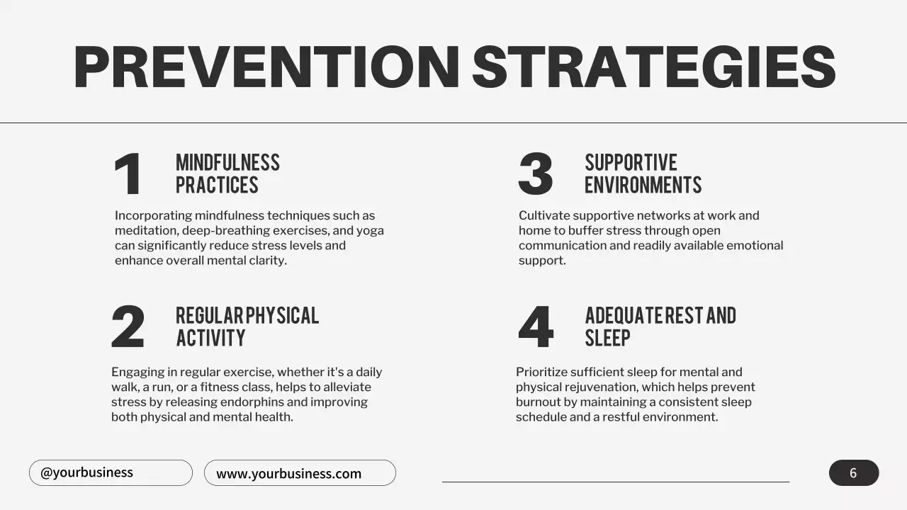 Presentasi Panduan Kelelahan Modern Grey