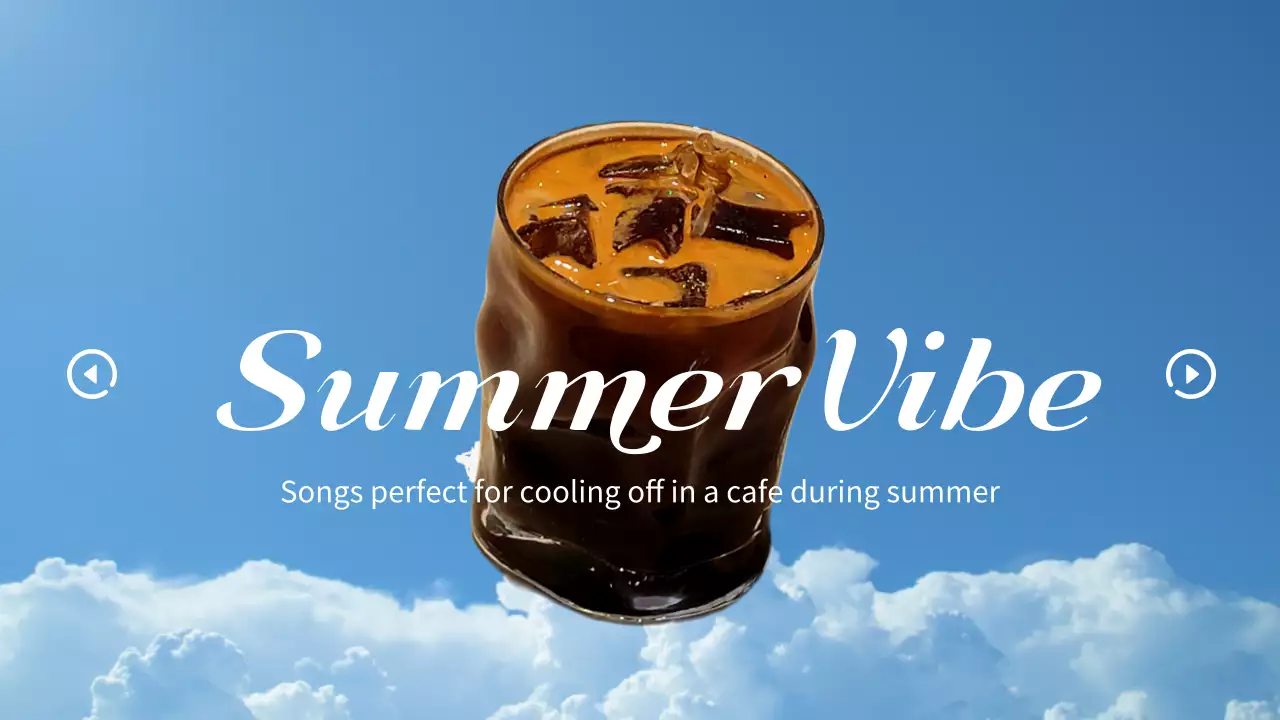 Blue Minimal Summer Playlist YouTube Thumbnail