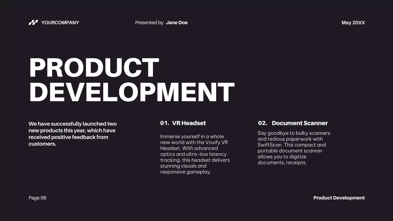 Black Professional Business Report Presentation