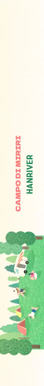 Un campeggio sentimentale con un disegno illustrato dei campeggiatori