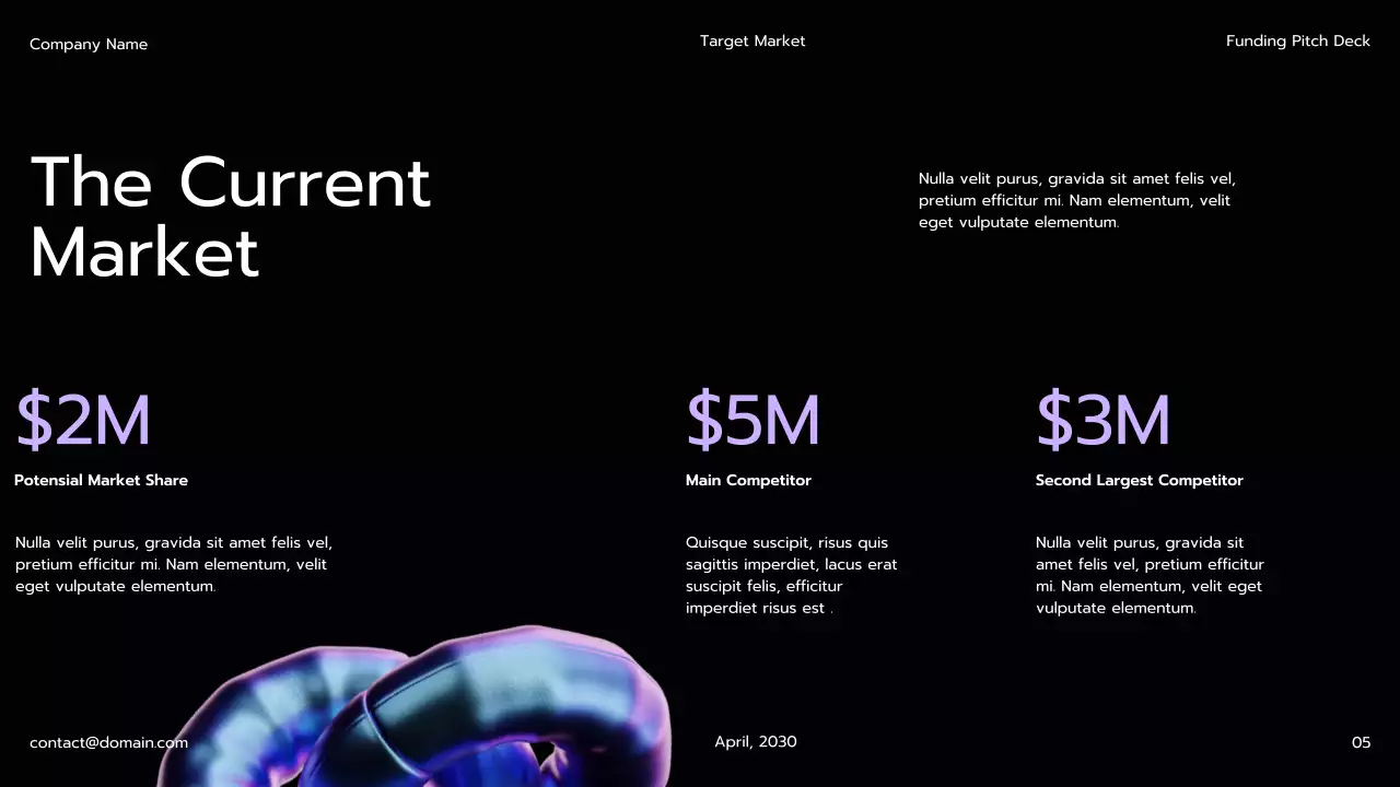 블랙 모던 펀딩 피치 프레젠테이션