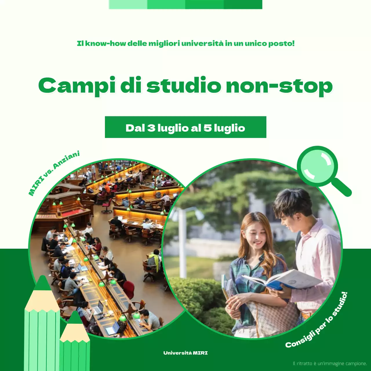 Promuovere un simpatico campo di mentoring in chartreuse e verde