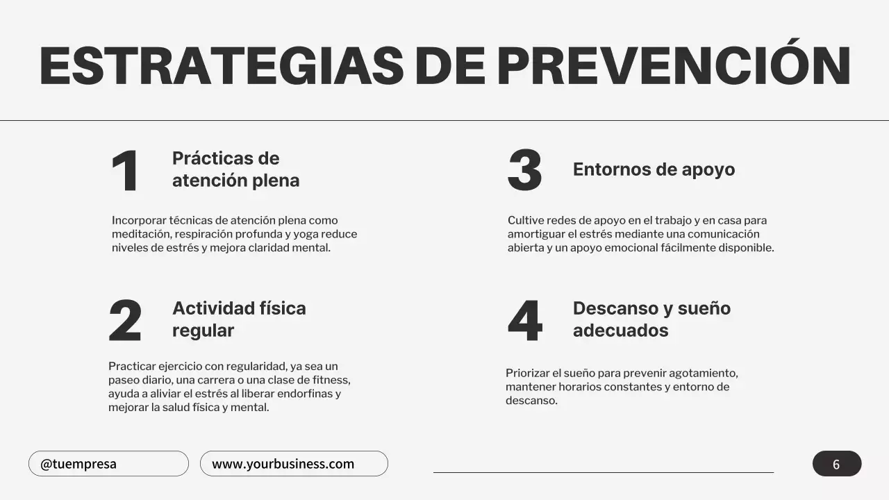 Gris Negro Minimalista Emocional Burnout Consejos