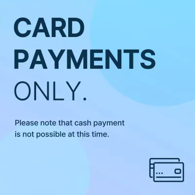 Blue Minimal Payment Notice Social Media Post
