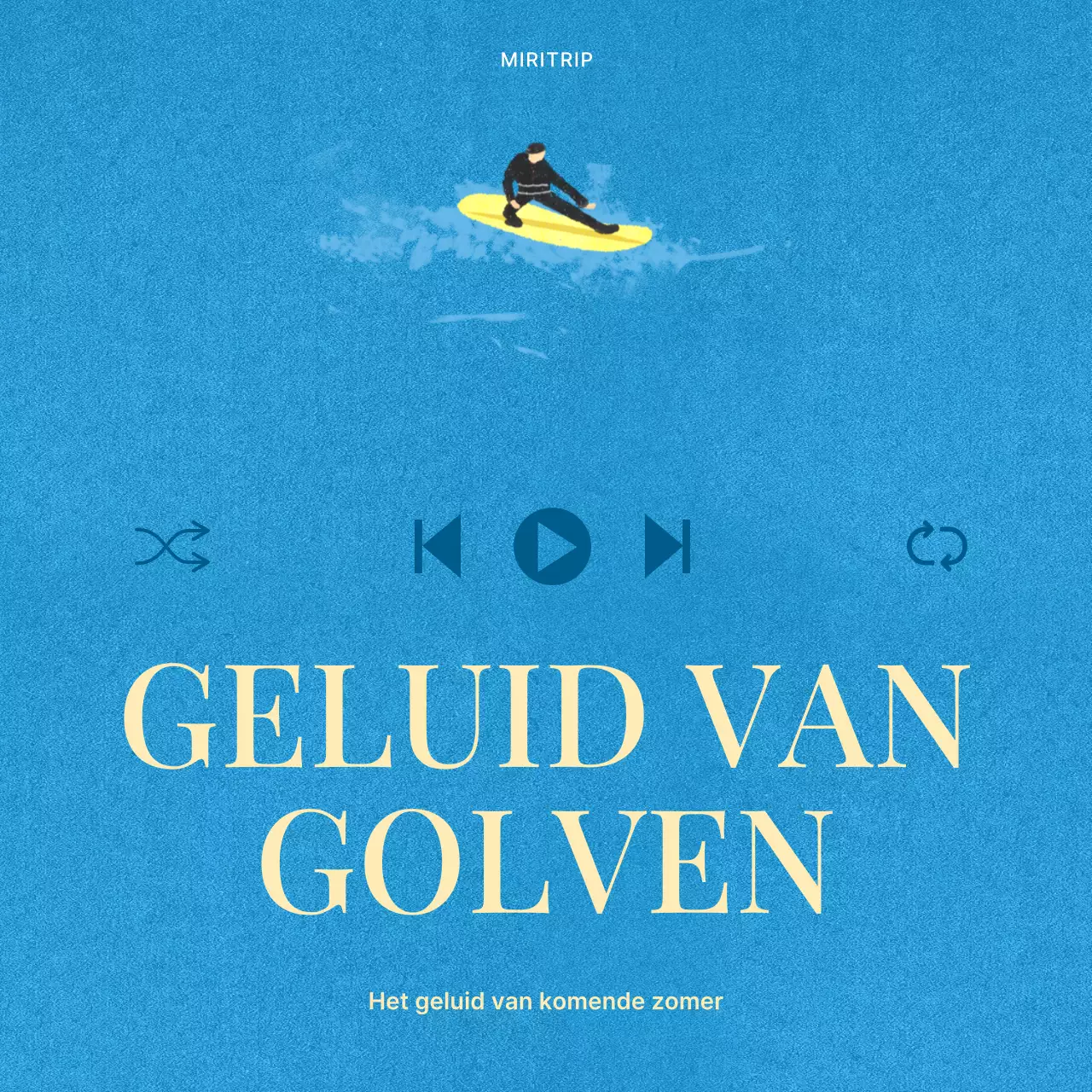 Een eenvoudige op de zomer geïnspireerde post in geel en lichtblauw