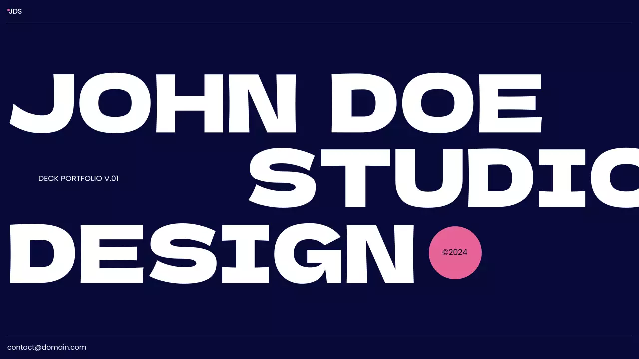 Navy Modern Design Portfolio Presentation