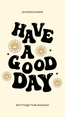 Beige Retro Motivation Card Instagram Post