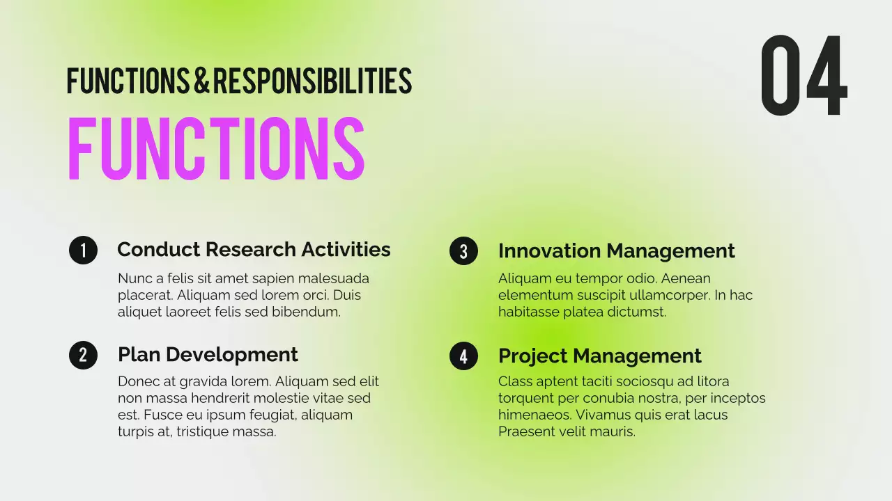 Green Modern R&D Orientation Presentation