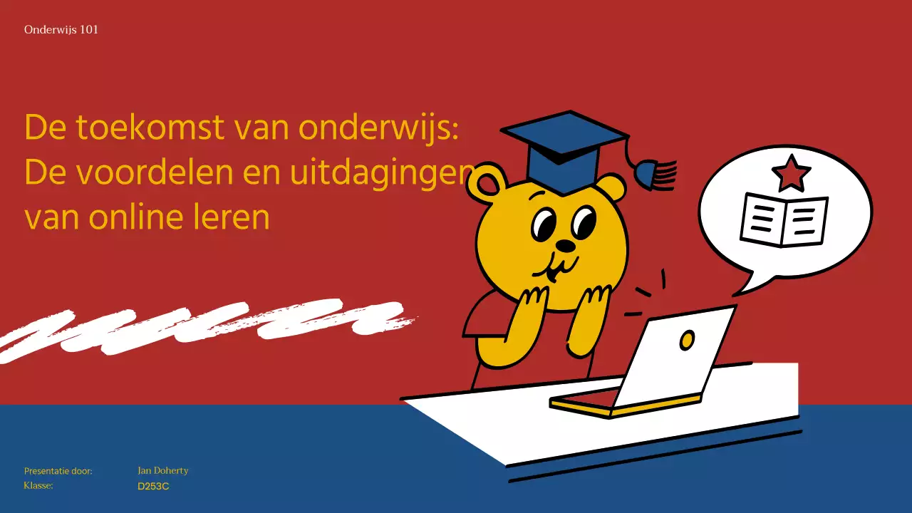 Blauw en rood eenvoudig online lesmateriaal